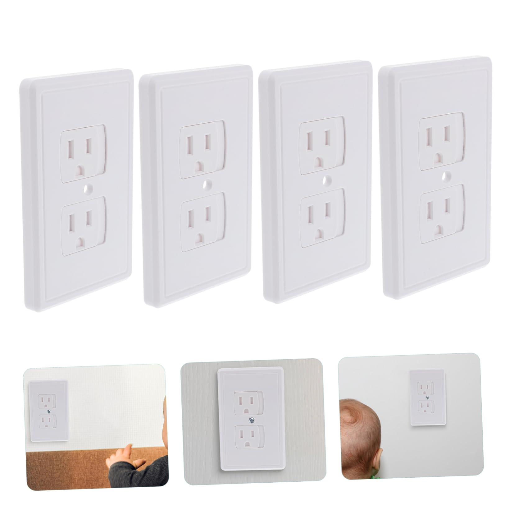 12 pièces couvercle de protection de prise couvercle de prise de courant couvercle de prise domestique bouchons de sortie de sécurité couvercles de prise à fermeture automatique couvercles de prise bé