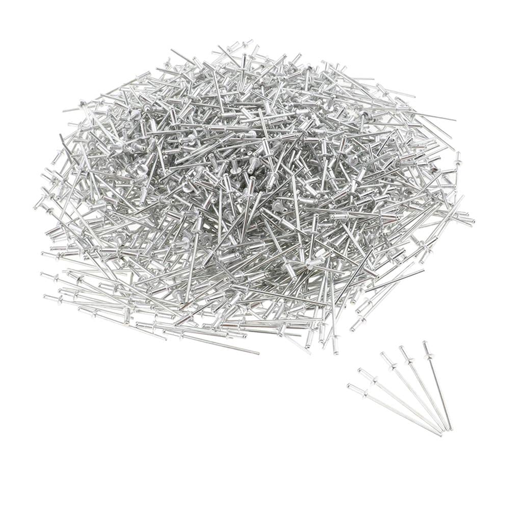 1000 Rivets Tete Dome Ouvert Aveugle 2.4mm, 2.4x6mm