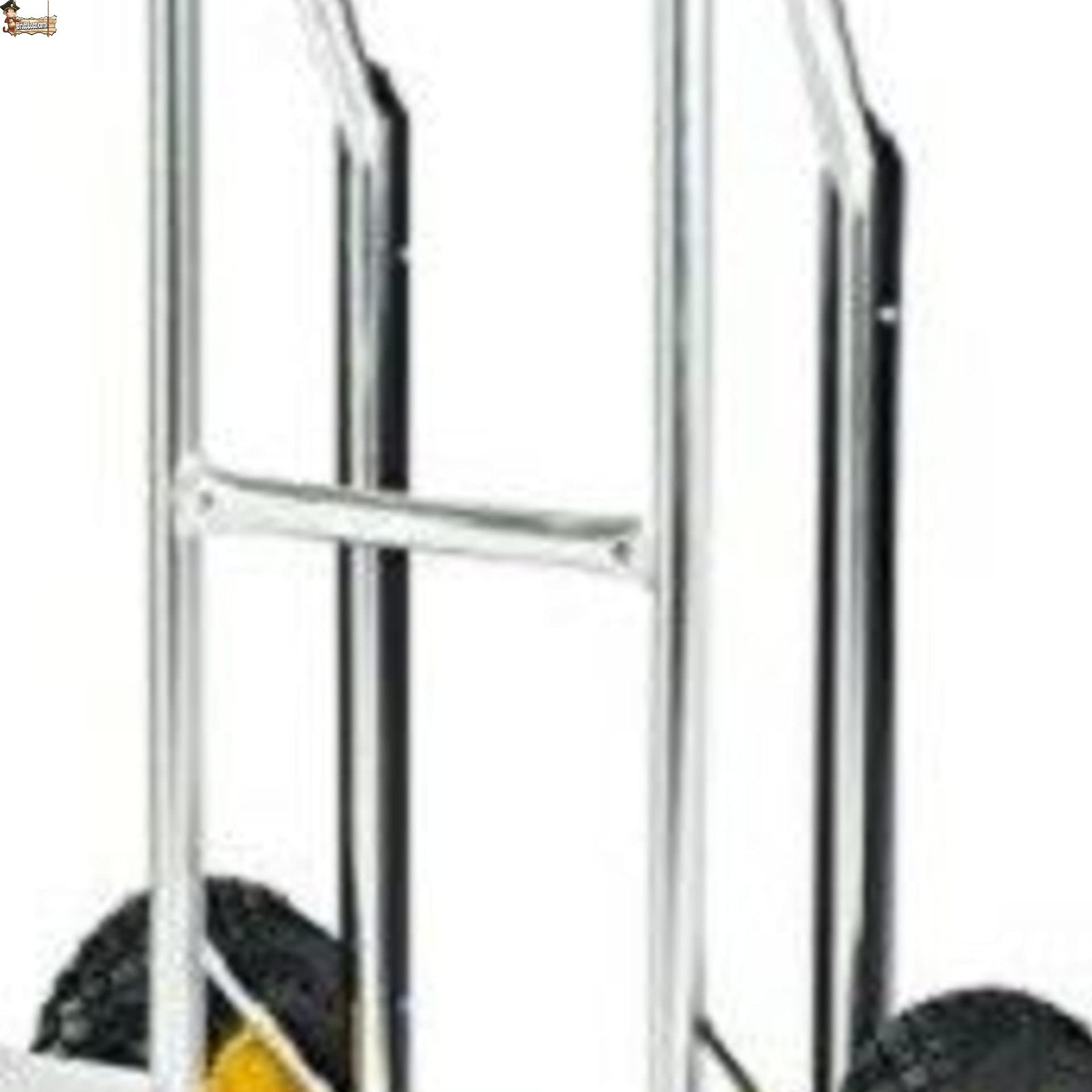 BricoLoco Carretilla de Mano de Carga. hasta 200 kgs. Almacén, mudanza. Fabricada en Aluminio. Ligera y Robusta. con guías y asa supletoria. Mango con protección Nudillos.