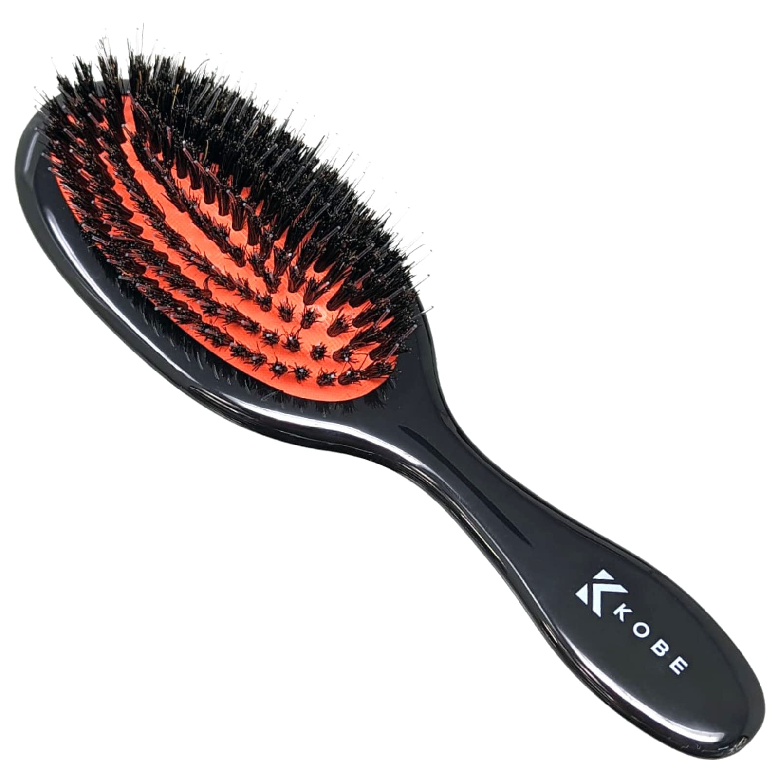 KobeK80 Series Professional Dual-Bristle Cushion Paddle Brush - Boar Bristle Hair Brush - Smoothing Hair Brush for Blow Dry, Detangling & Straightening (Medium)