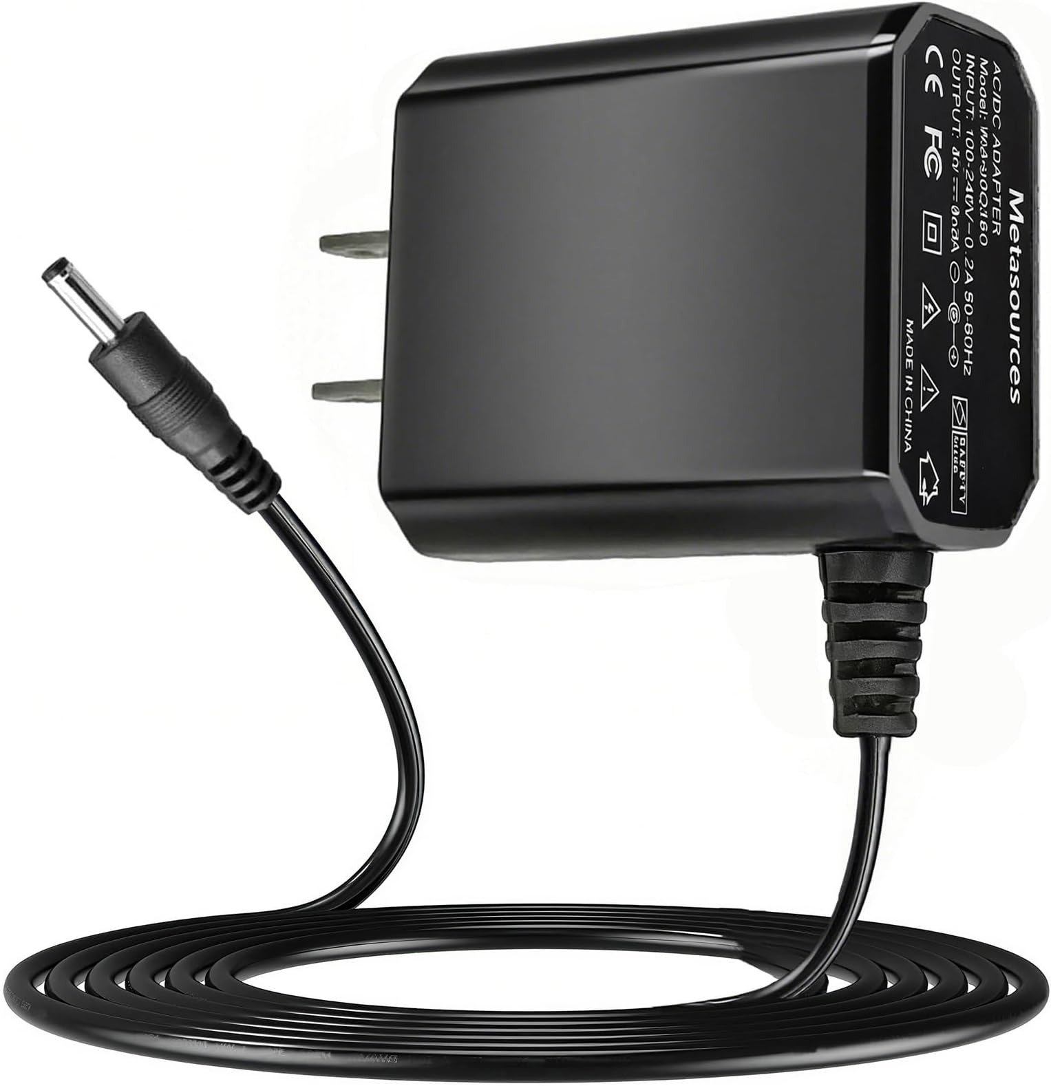 5V 1A AC/DC Adapter Compatible with JALL 8" Large Screen Display Rectangle Digital Calendar Alarm Day Clock DC5V 1000mA Power Supply Cord Charger