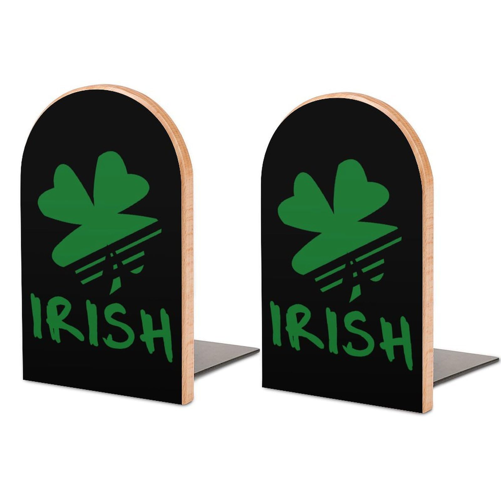 Nclqvjxzkhw Style Clover Irish Book Ends For Shelves Bookends Bookshelf Holder Stand Books Stopper Home Office Decor