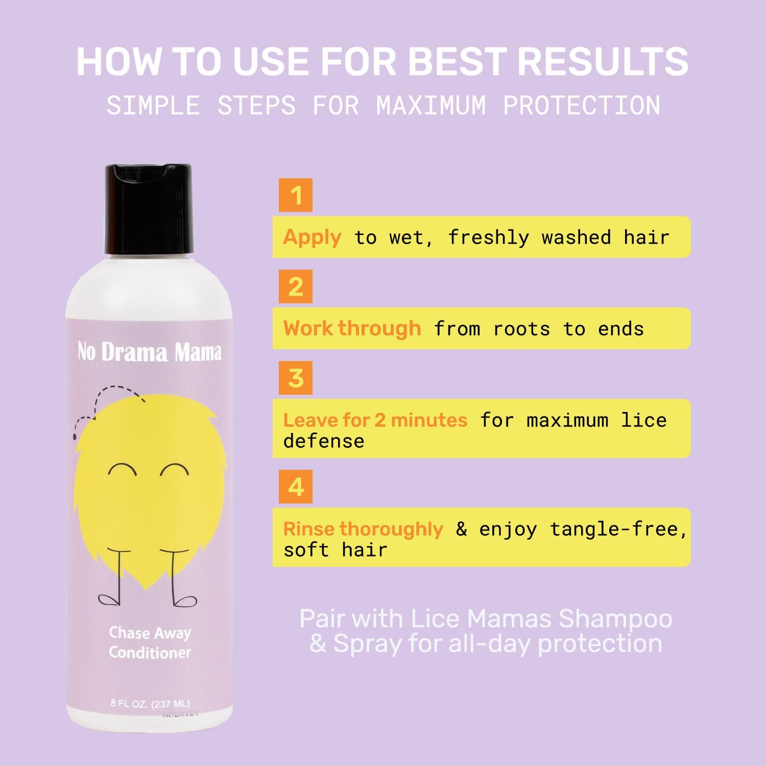 Chase Away Conditioner, Spearmint Eucalyptus, Kid-Safe Hair