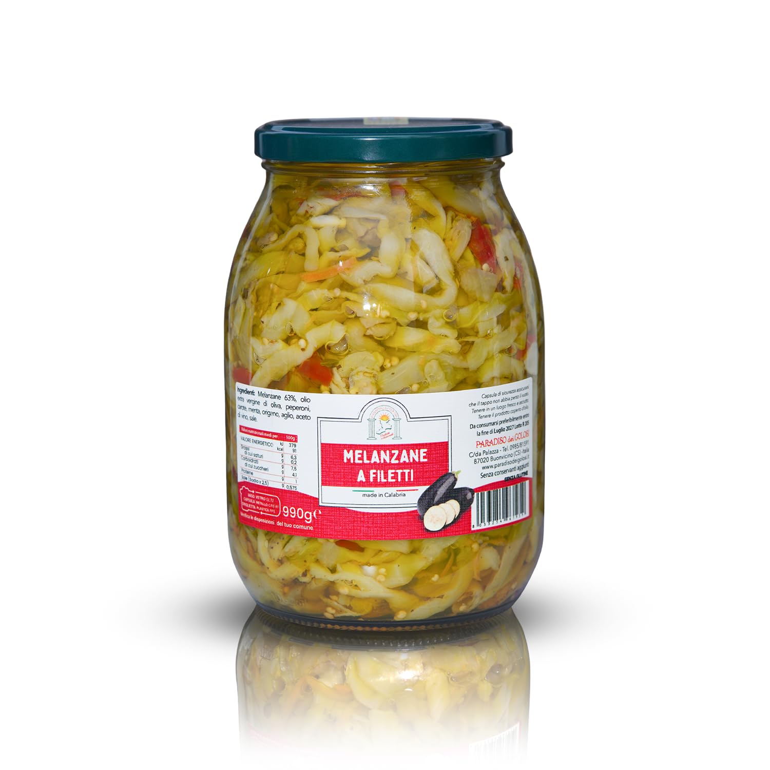 Paradiso dei Golosi Melanzane a filetti in Olio Extravergine di Oliva Italiano 3x 1kg – Senza Conservanti, Naturali e Gustosi, Ideali per Antipasti, Bruschette e Ricette Gourmet