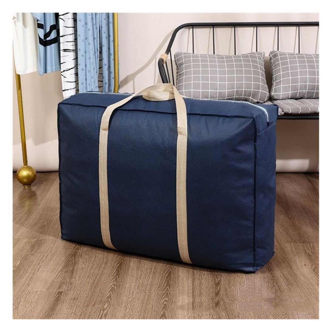 SPHINX Extra Large Storage Bag with Zip – Non Woven Clothes Organizer for Blankets, Quilts, Sarees, Cushions, Winter Wear, Toys, Bedding & Home Storage (Colour as per Stock)- (2 Pieces)