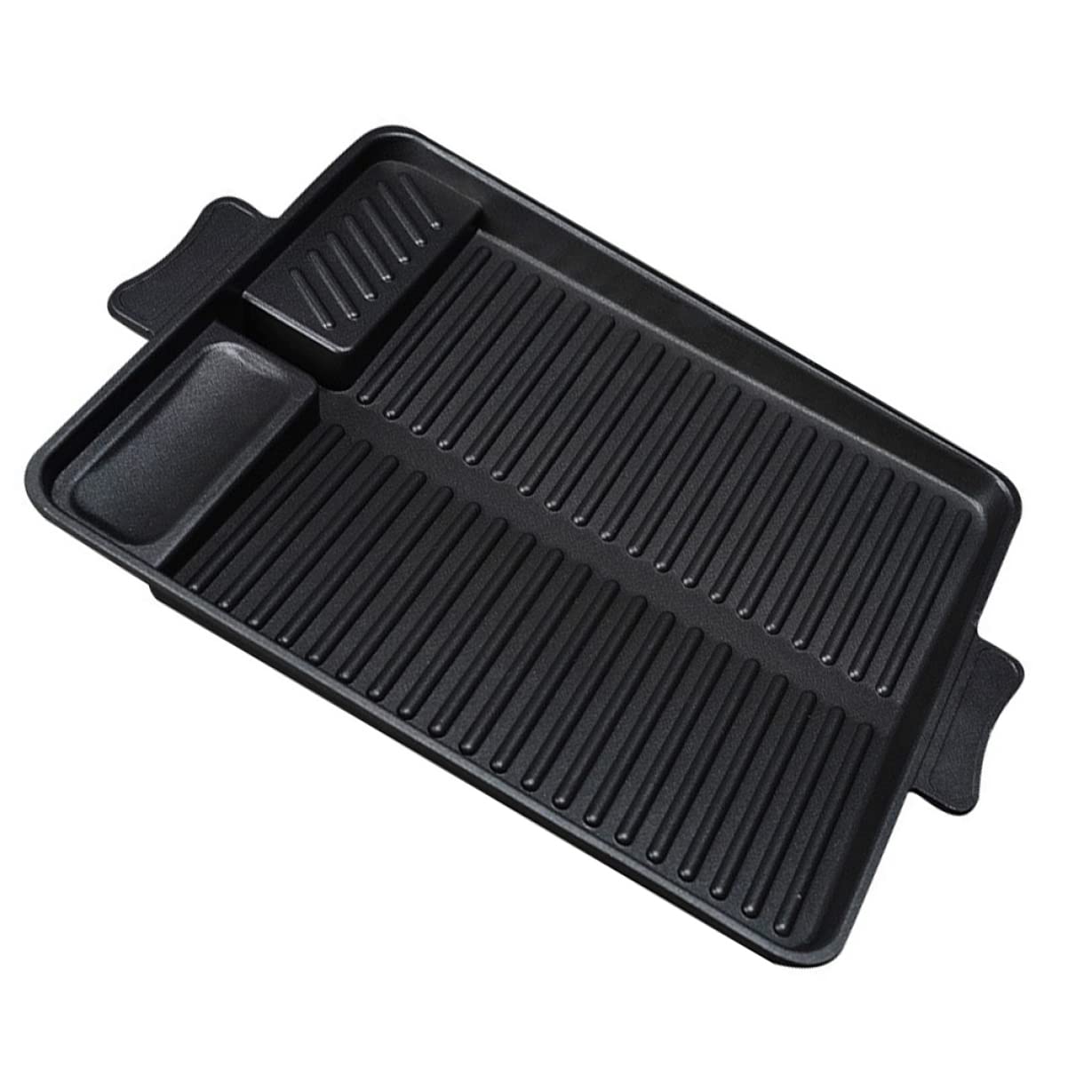 Toyvian Sartén Rectangular para Asar Antiadherente de Aleación de Aluminio | Negro, Apta para Lavavajillas, Forma Rectangular, Uso en Restaurante y Barbacoa de Jardín