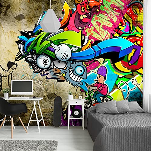 Runa Art Photo Wallpaper Graffiti Street Art 352 x 250 cm Non-Woven Wall Art XXL Moderne Living Room Bedroom Colorful 9066011a - Image 3
