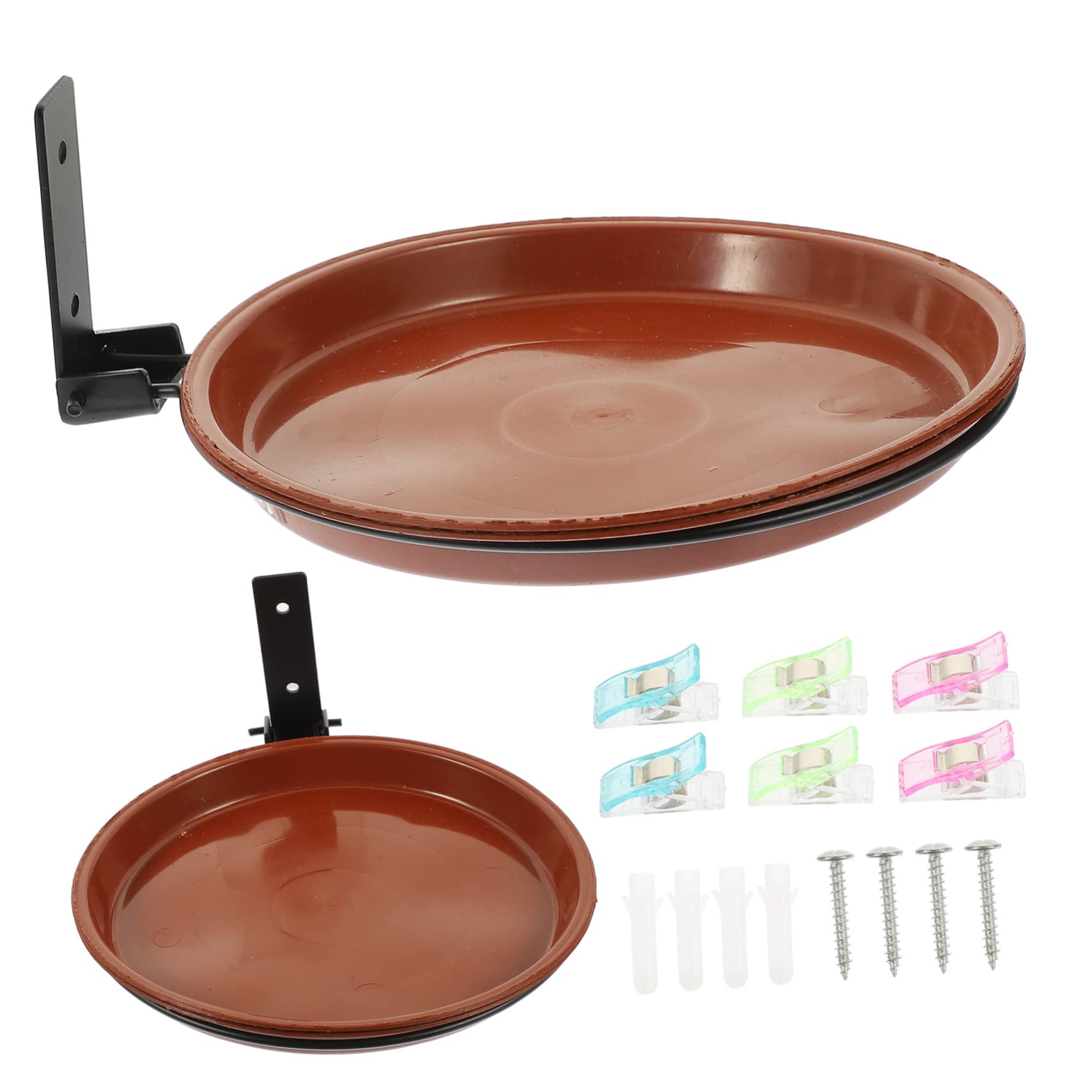 Yardwe 5 Set Mangiatoia Per Uccelli Da Parete Gabbia Mangiatoie Per Uccelli Da Esterno Pesce Persico Mangiatoia Per Uccelli Selvaggio Mangiatoia Solare Per Uccelli All'aperto Plastica