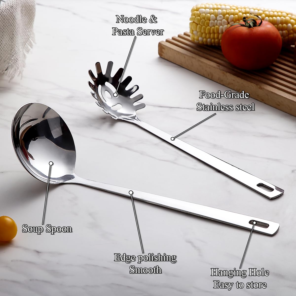 Berglander Ladle & Spaghetti Spoon Set -6