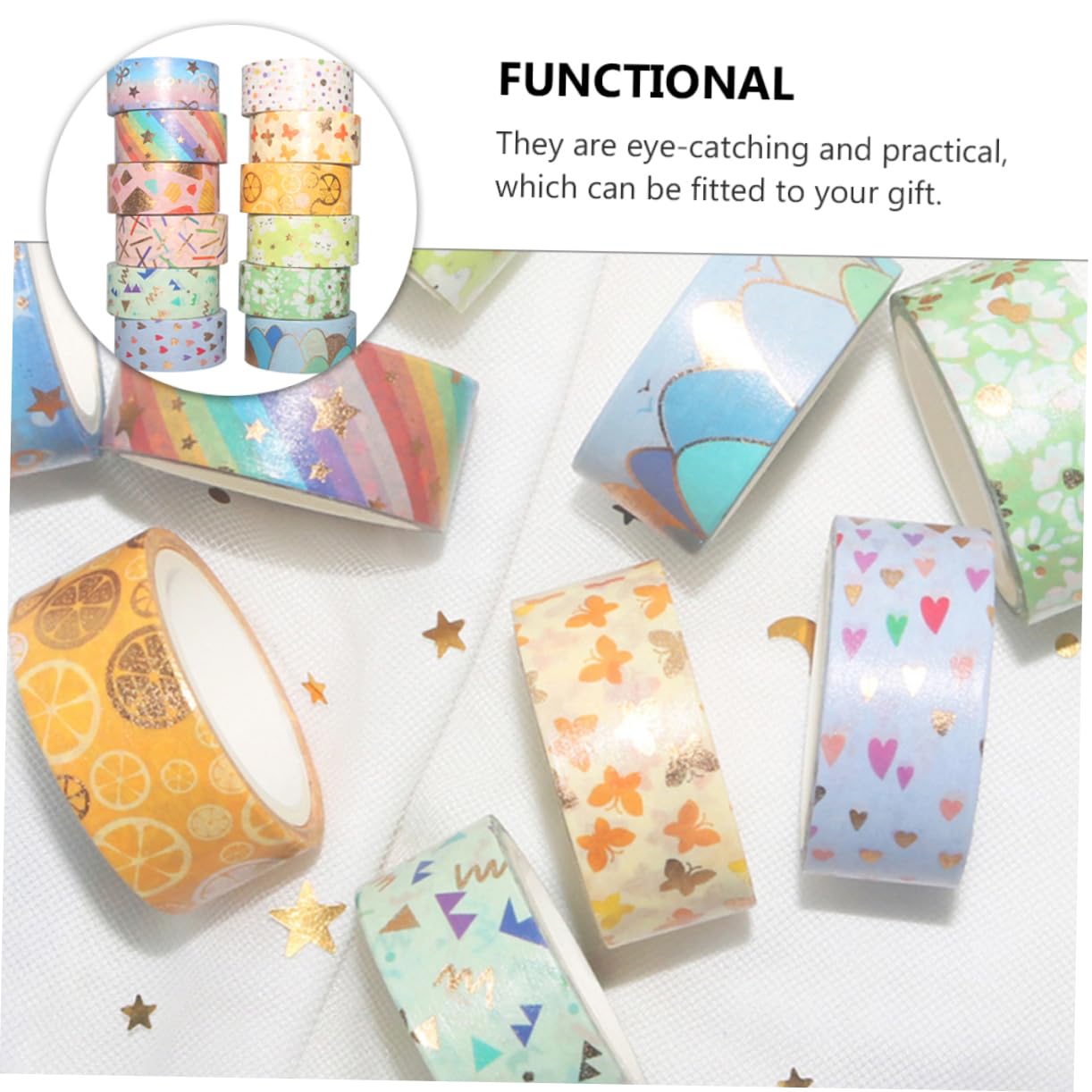 Operitacx 36rotoli Nastro Adesivo Decorativo Washi Con Design Elegante Per Scrapbooking e Di Nastro Adesivo Adatto Per Lavoretti Creativi e Decorazioni Artigianali
