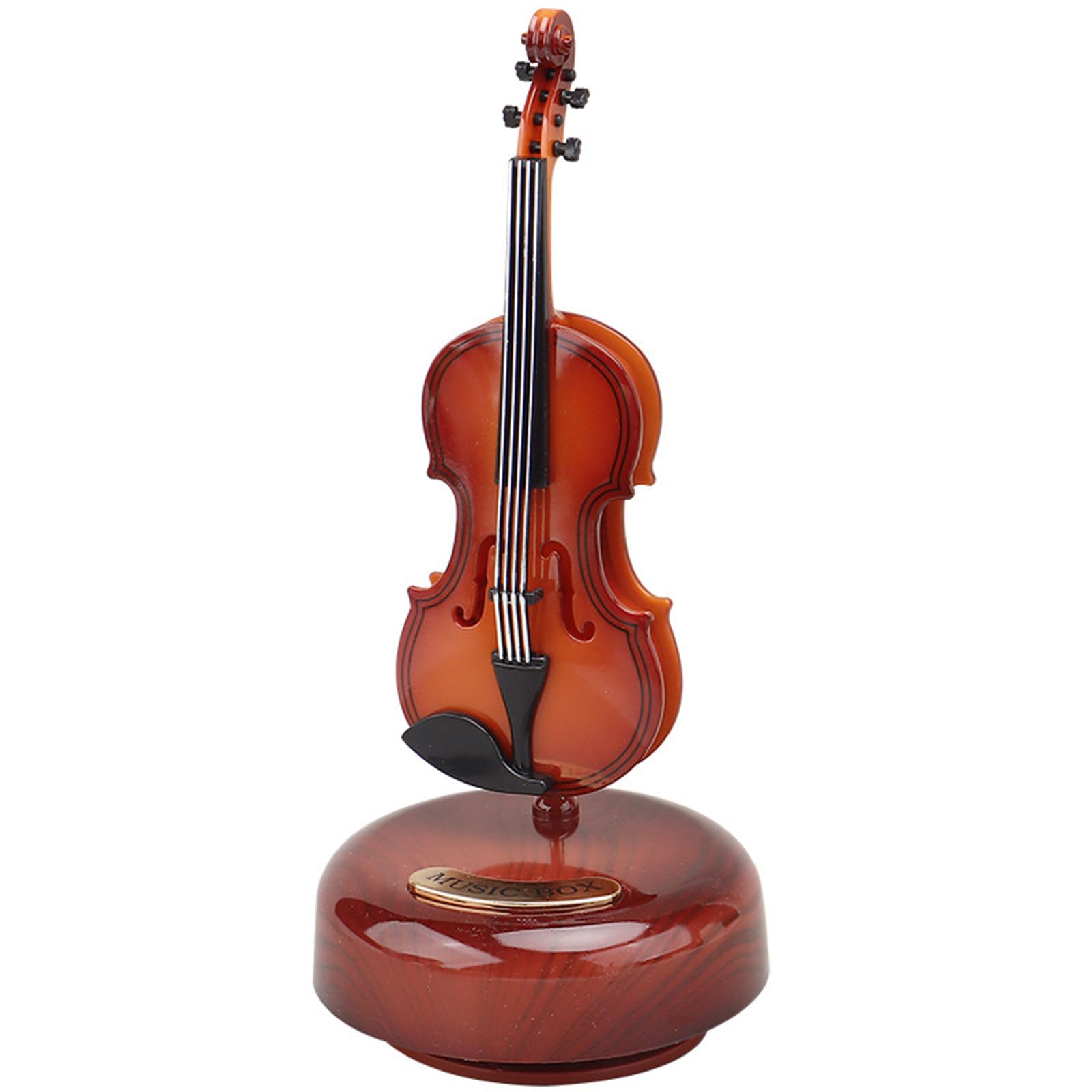 Tsophreniq Wind Up Music Box, Violin Mechanism Musical Miniature Instrument Table Ornament for Home Decorations Handcrafted Violin
