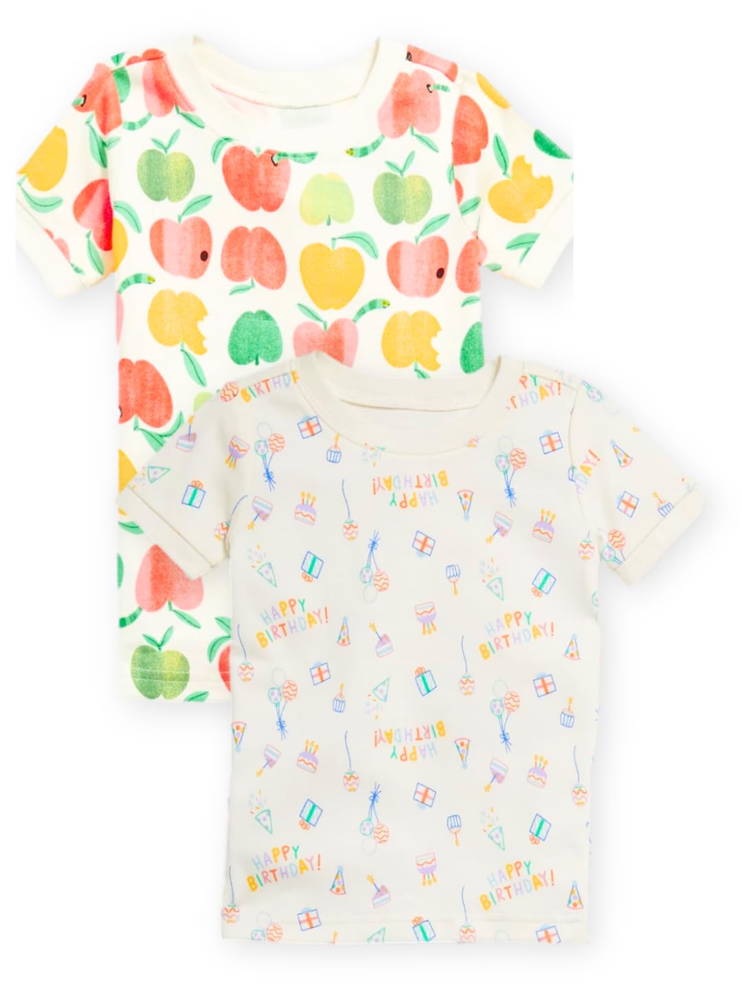 TuddyBuddy Baby Girl's 100% Organic Cotton Ribbed Short Sleeves Tops/T-Shirt (2 Years-3 Years, Pack of 5, Assorted) - Image 4 thumbnail