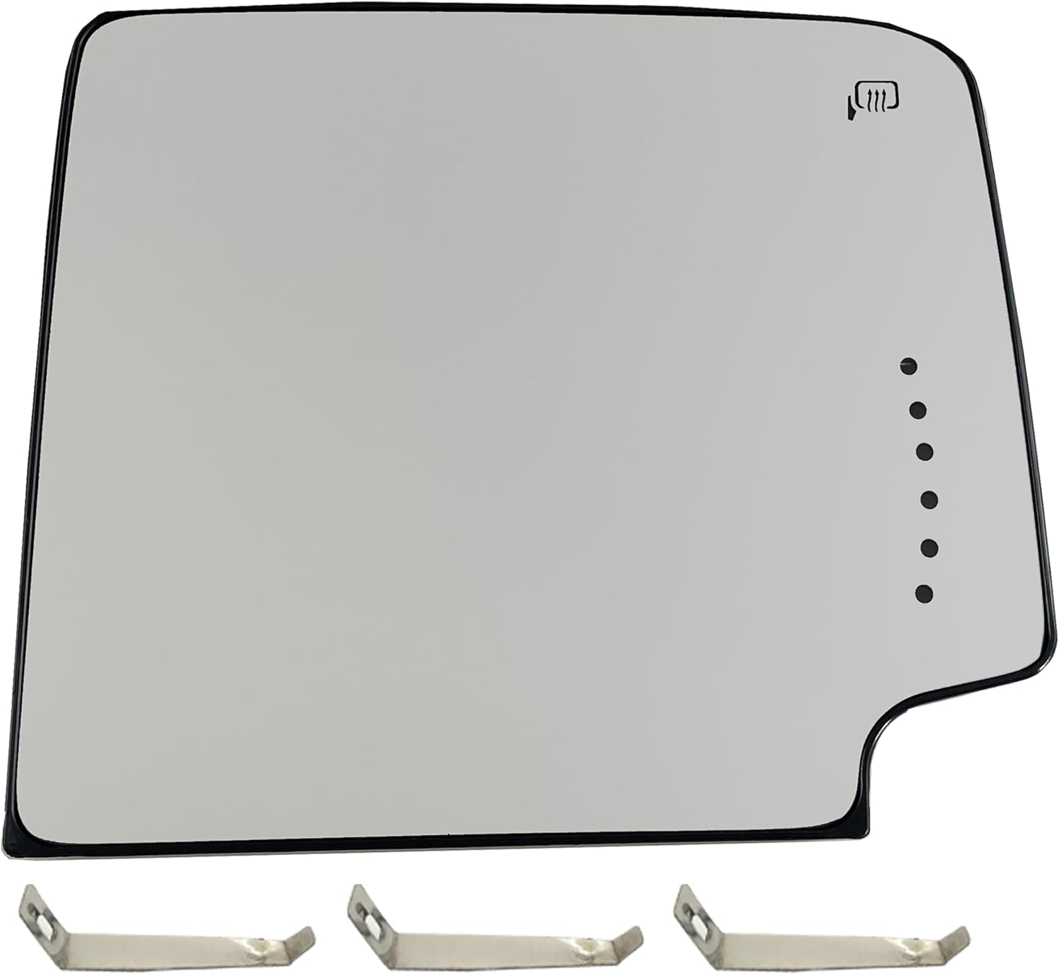 Passenger Side Heated Towing Mirror Glass Compatible with 2014-2017 Chevy Silverado 1500 Silverado 2500 HD Silverado 3500 HD GMC Sierra 1500 Sierra 2500 HD Sierra 3500 HD Right Side Upper Mirror Glass