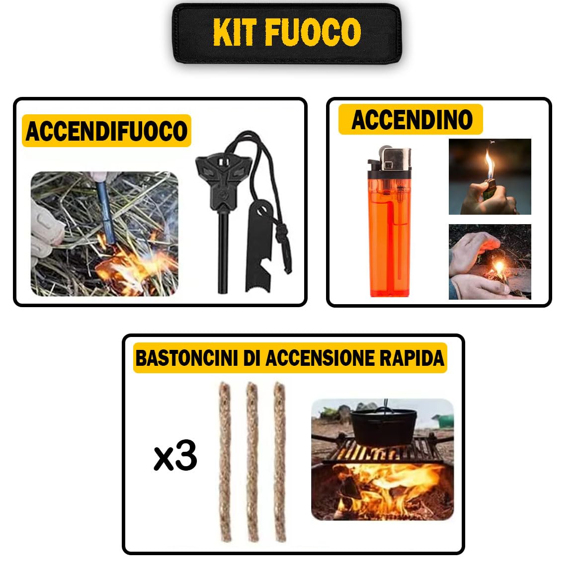Kit di Sopravvivenza Avanzato - Zaino di Emergenza con Accessori Outdoor (Z2standard)