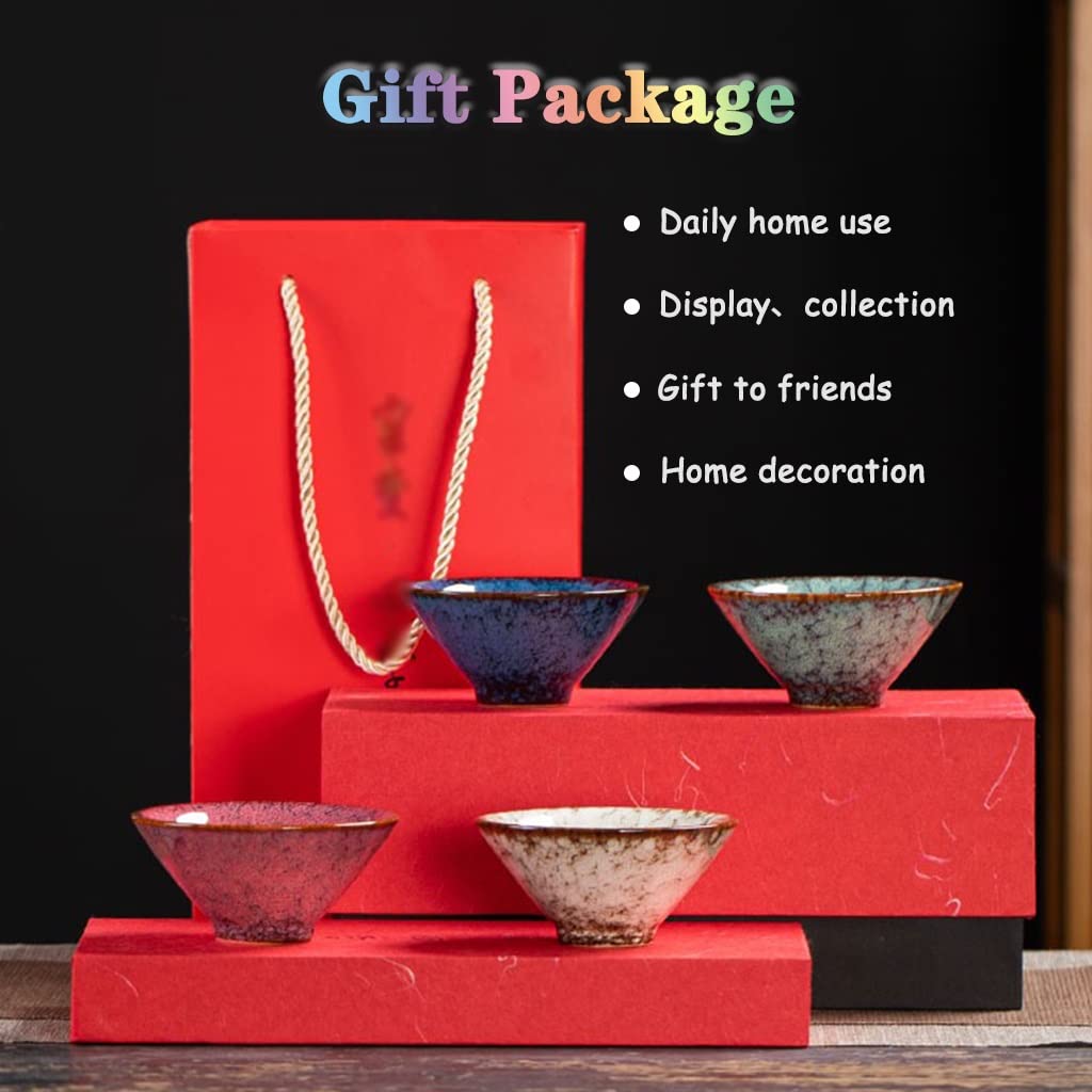 Tazas de té Taza De Té Kungfu Taza De Té De Cerámica Jianzhan De La Forma del Sombrero, Tazón De Té Japonés Kiln Transformation, Copa Maestra Dedicada A La Degustación De Té