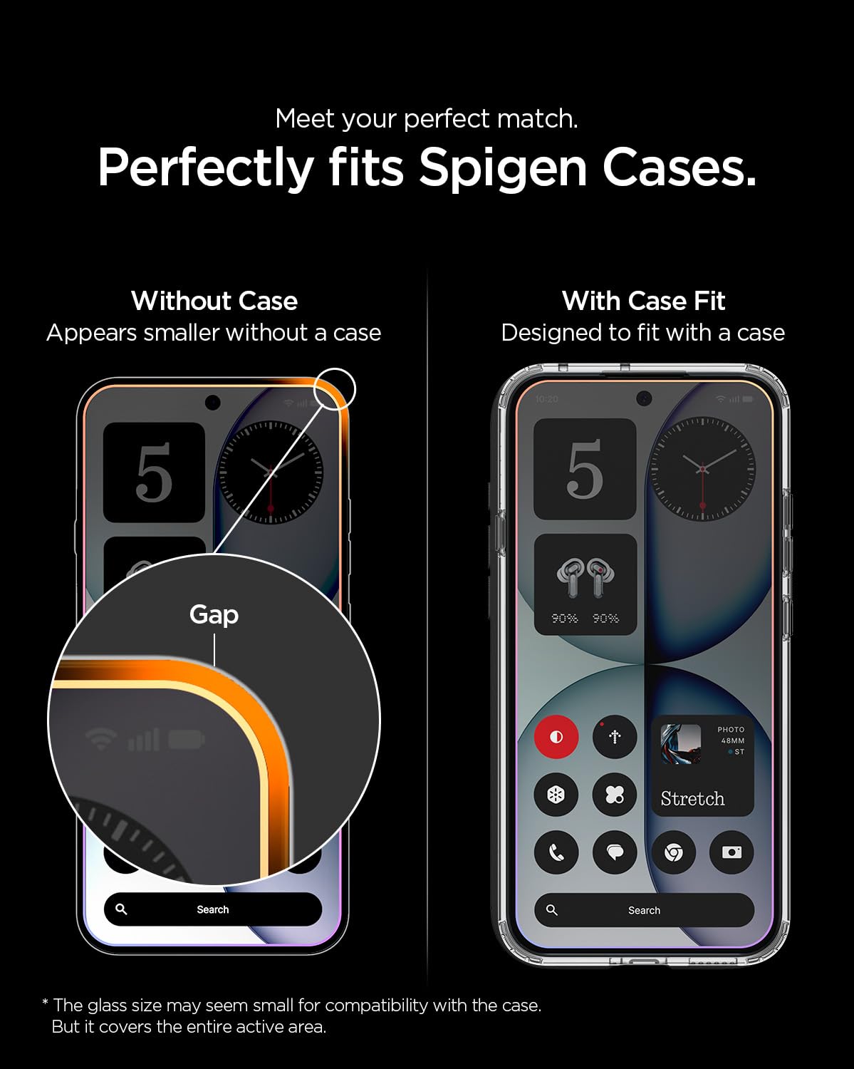 Spigen Glas.tR EZ Fit Pro Tempered Glass Screen Protector Guard for Nothing Phone 4a [2 Pack] — Amazon image 7