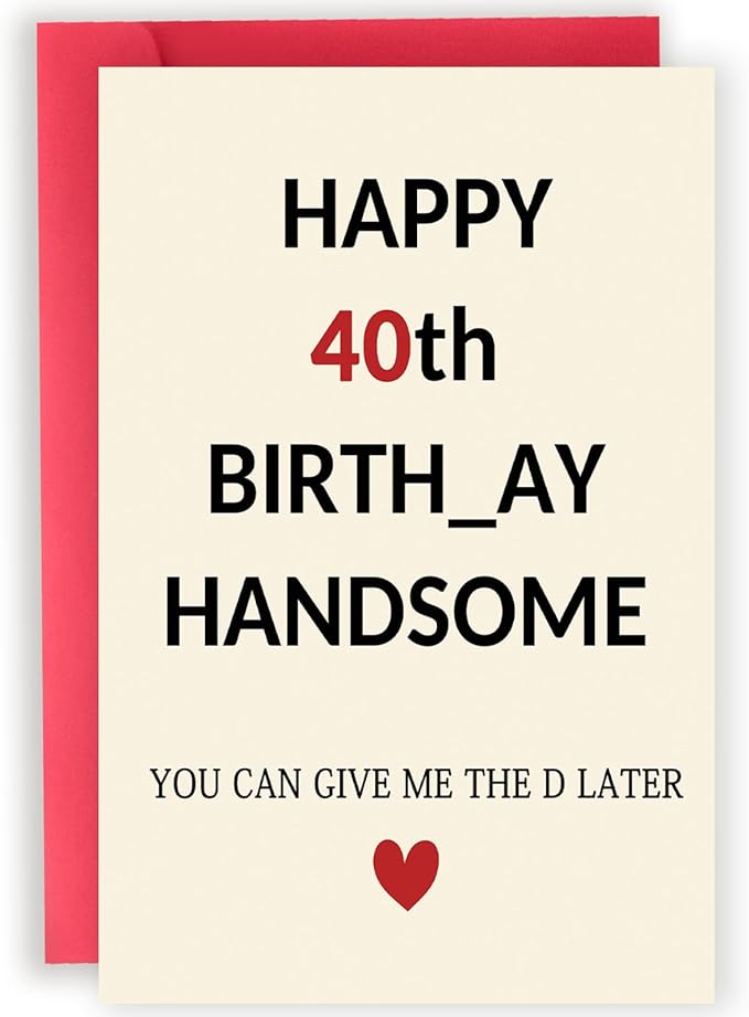 Abeletree Funny 40th Birthday Card Gifts for Men, Unique