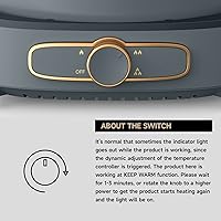 Vista 5 de Dezin Olla eléctrica con divisor, olla eléctrica Shabu Shabu Shabu de doble sabor de 5.5L, cocina eléctrica antiadherente extraíble de doble cara