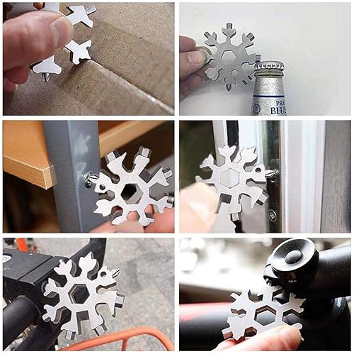 Miniatura 7 de Paquete de 3 multiherramientas de acero inoxidable 18 en 1, destornillador portátil y duradero, multiherramienta compacta para abrebotellas,