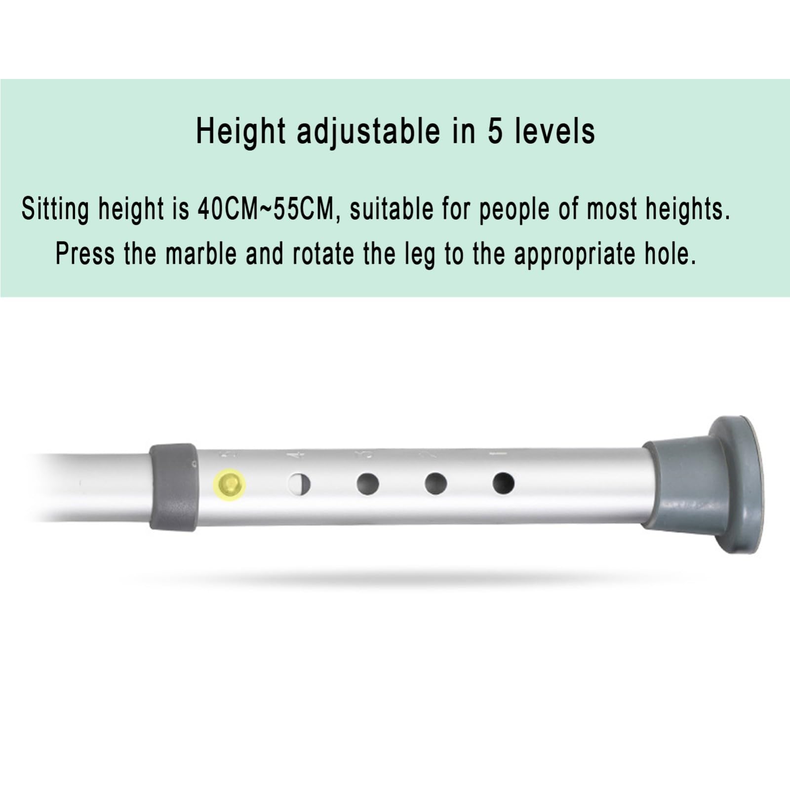 Silla De Ducha para Personas Mayores, Asiento De Ducha con Respaldo, Silla De Ducha Soporta hasta 120 Kg, Altura Regulable, Silla De Baño con Almohadillas Antideslizantes para Discapacidad