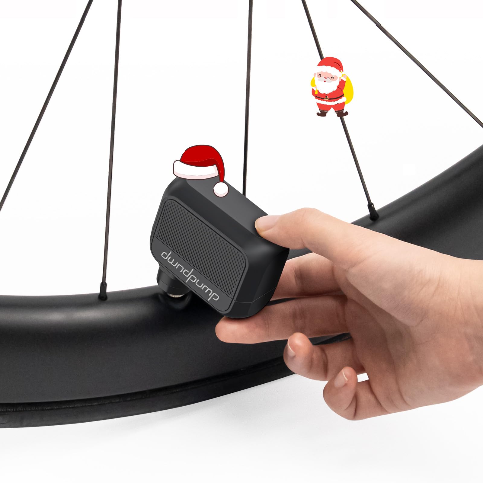 Bike Pump, Mini Electric Bike Pump, 100 PSI Bicycle Tire Pump with Presta and Schrader Valve, Tiny Pump for Road Bikes