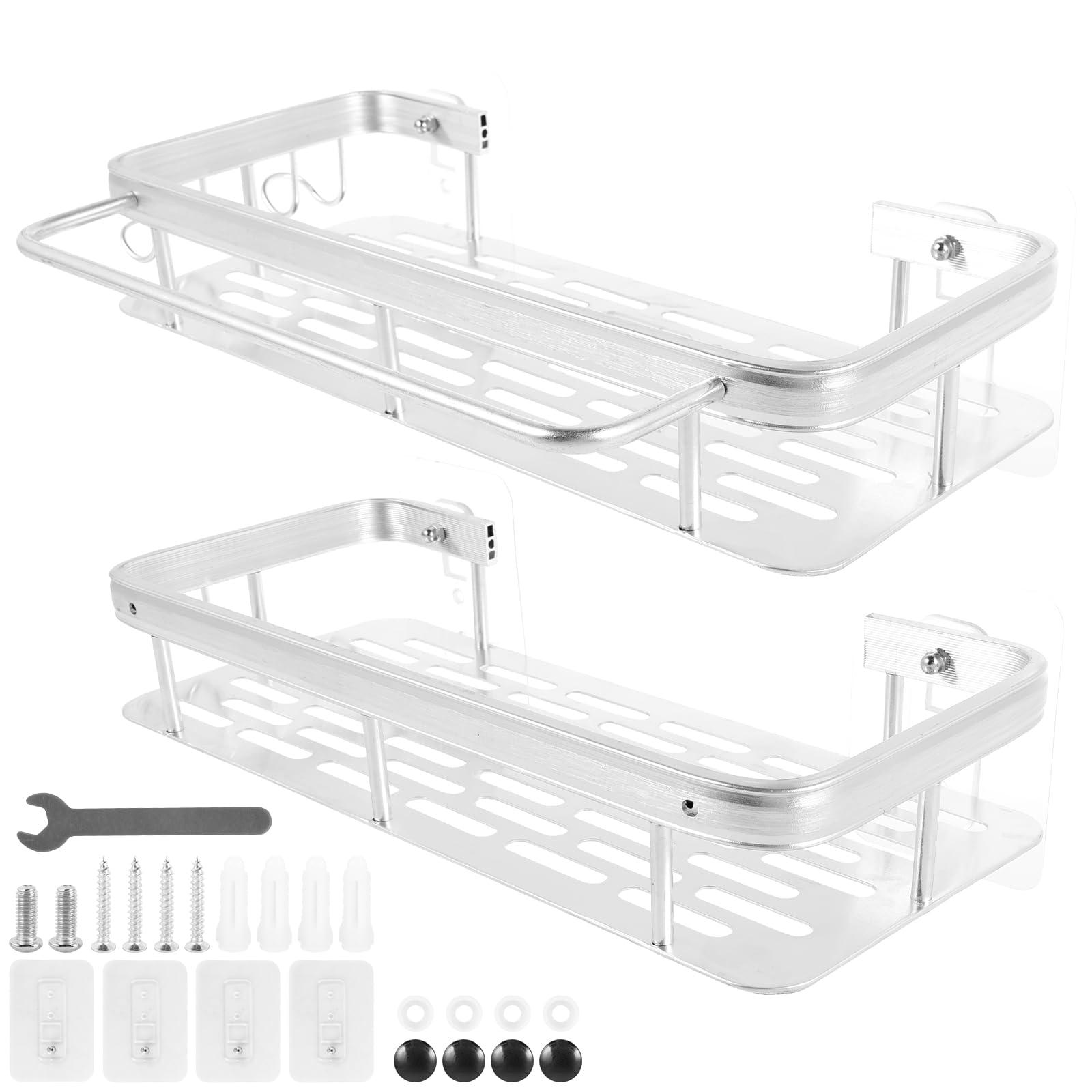 XYTZHSAI Shower Caddy No Drill Shower Organizer Rustproof Shower Shelf Hollowed Shower Caddy Shelf Multifunctional Shower Organizer Shelf