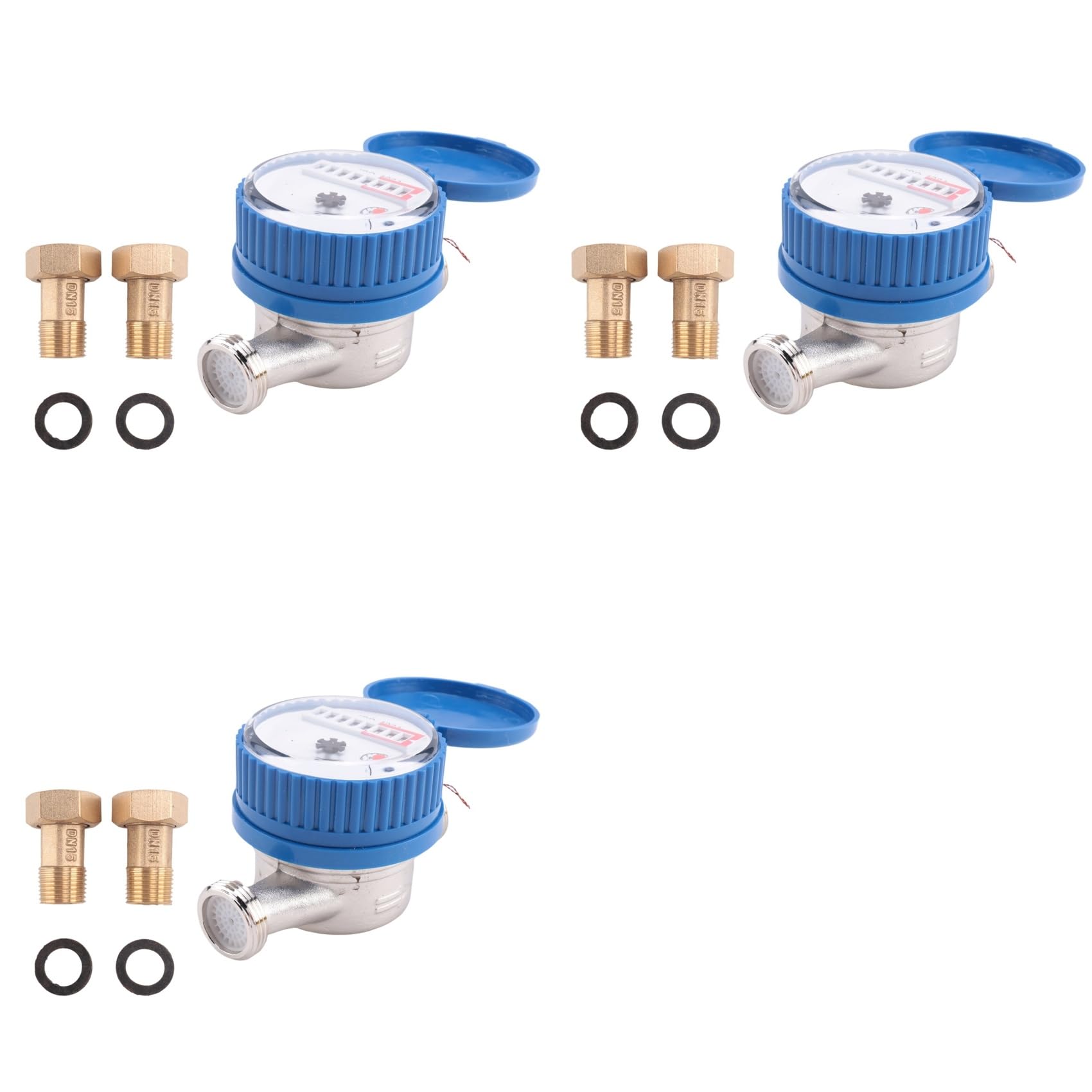 Jnchdghwa As Shown 3X Single Jet Water Meter Brass Water Meter Home And Garden Use Water Meter