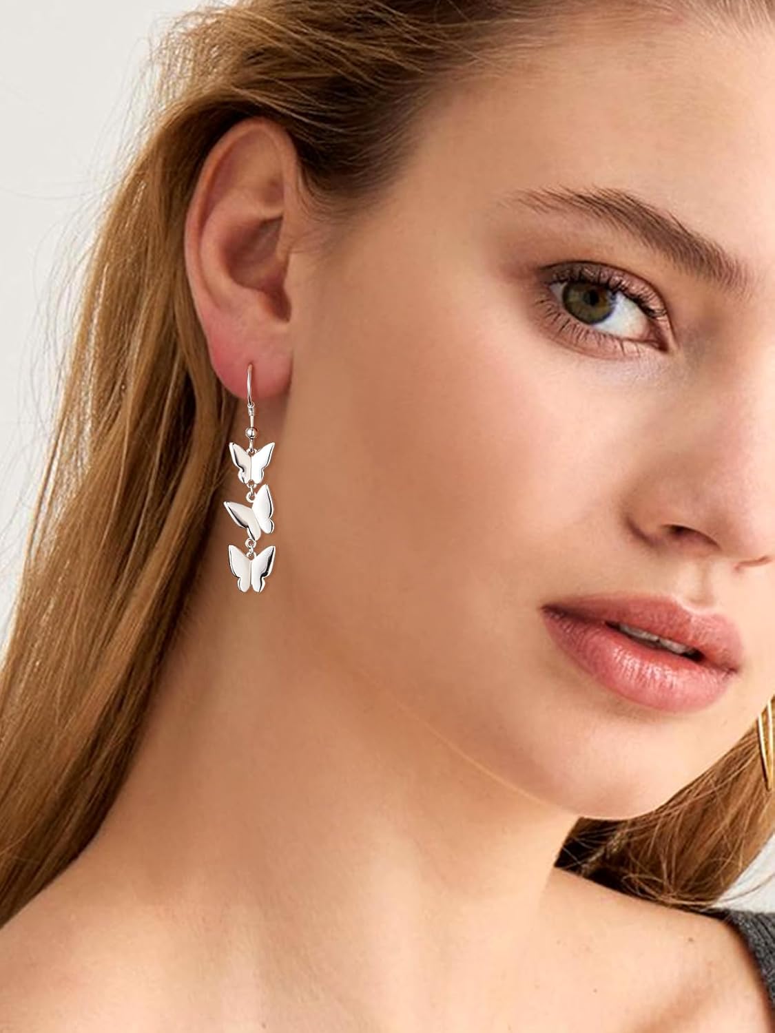 925 Silver Cute Pig/Panda Bear/Dog/Cat Earrings Stud Solid Sterling Jewelry " Kiss me Hug Me" 3D Kitten Earring - Image 8