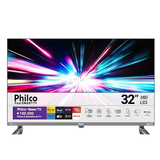 Smart TV 32" Philco com Roku e Dolby