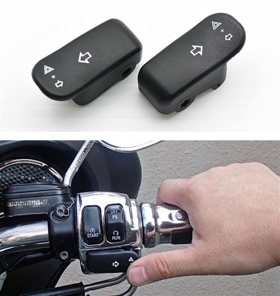 interrupteur démarrage guidon Capuchons D'extension De Commutateur De Clignotants Pour H.a.r.l.e.y D.a.v.idson VRSC V-Rod Dyna FXD FXST FLST Sportster XL XR Softail Slim Touring Trike ( Color : Chrome