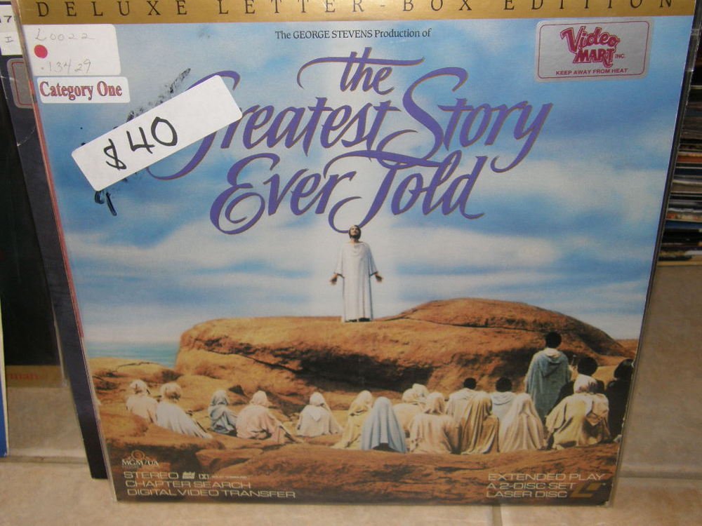 The Greatest Story Ever Told Laser Disc LaserVideo Deluxe Letter-Box Edition