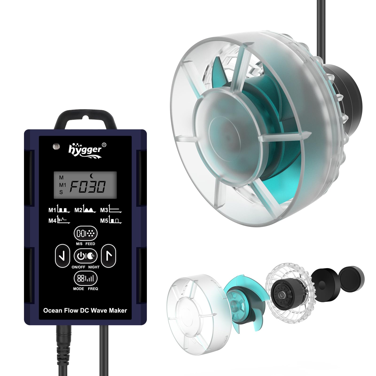 hygger Mini Wave Maker Aquarium Magnetic Powerhead Wavemaker 8W
