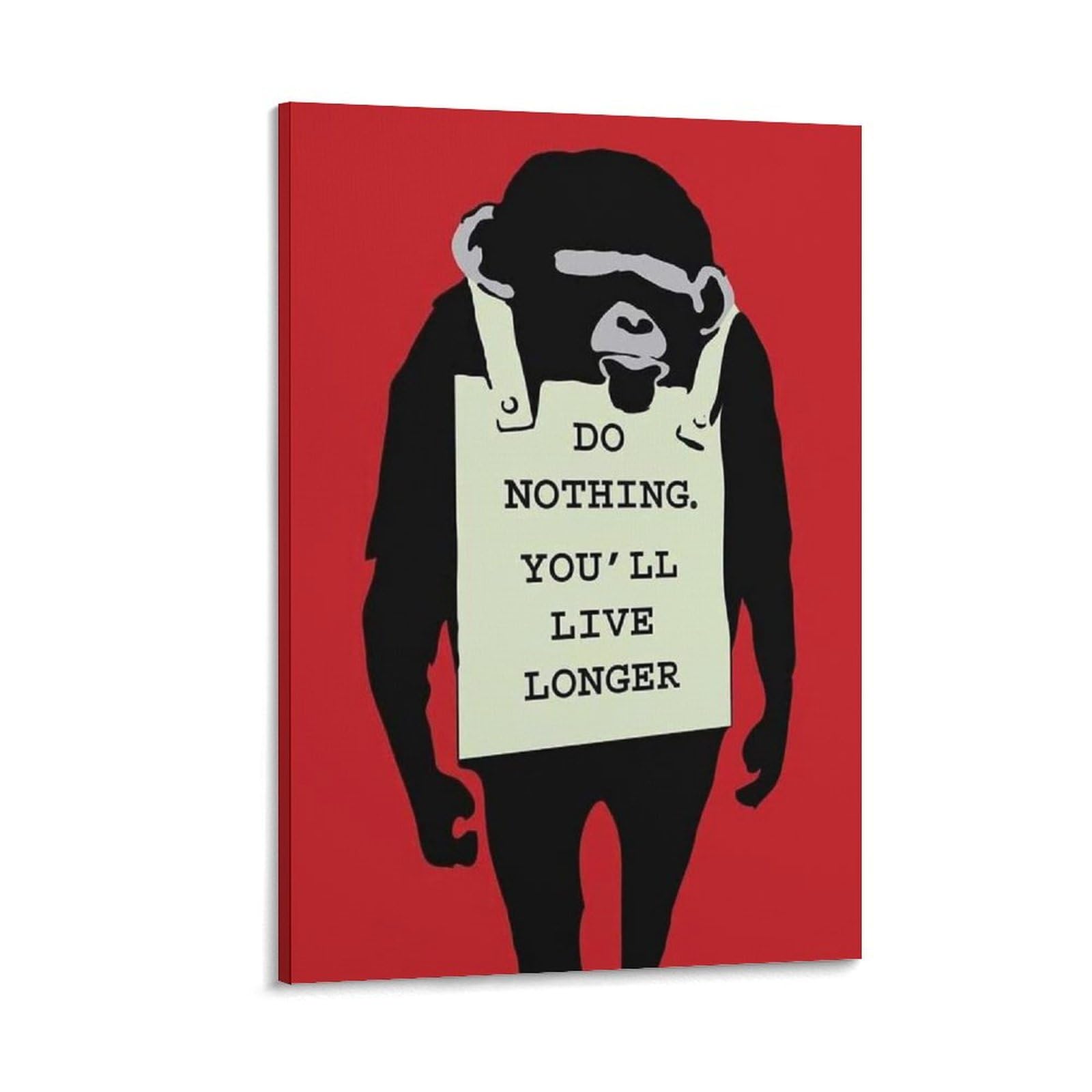 Amazon.co.jp: Banksy バンクシー (何もしないゴリラ)アニマルポスター