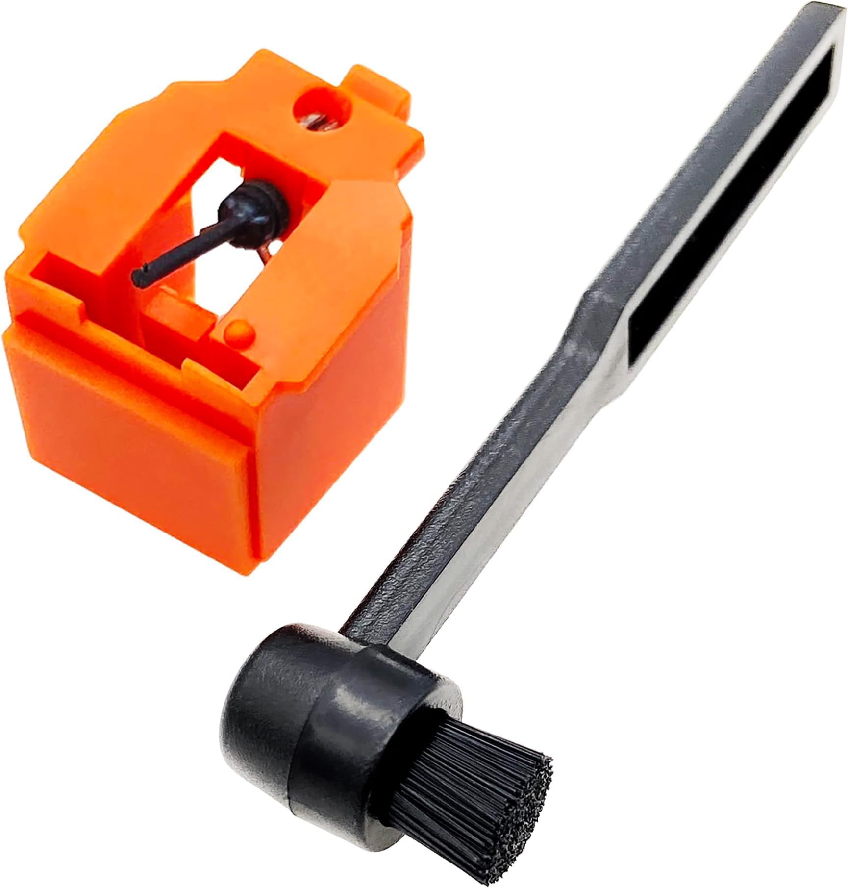 KASTWAVEATN3600 Diamond Stylus for Turntables, Enhanced Record Player Needle with Cleaning Brush, Compatible with Audio-Technica Models AT-PL50, AT-LP60, AT-PL300, AT-LP2D - Orange