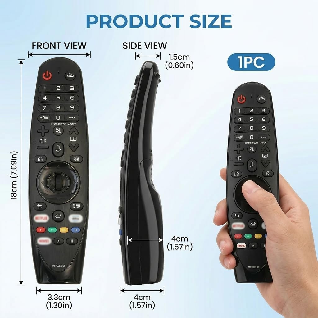Control Remoto para LG Smart TV Universal Reemplazo Magic Remote MR20GA/19BA/18BA/21GA/22GA/23GA/650A/AKB75855501 Control Remoto Compatible con LG LED/HDTV/UHD/OLED/3D/4K (sin función Voz ni Puntero) — view 2