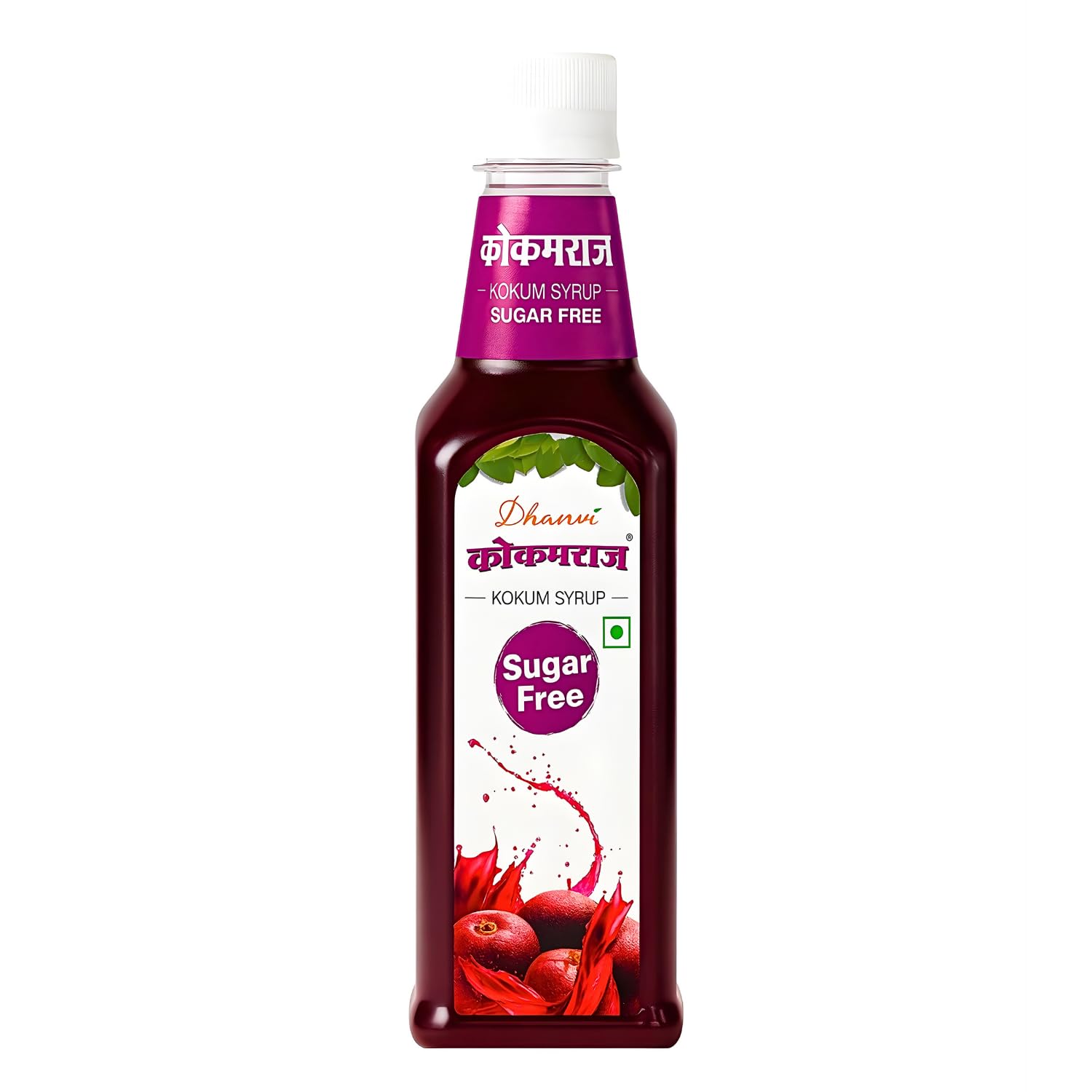 Dhanvi Kokamraj Sugar-Free Kokam Syrup Sharbat - 500ml | Cooling & Refreshing Summer Drink for Daily Use | Fresh Kokam Flavour | No Added Sugar | Rejuvenating Experience | Unsweetened Sugar-Free Kokum Sarbat