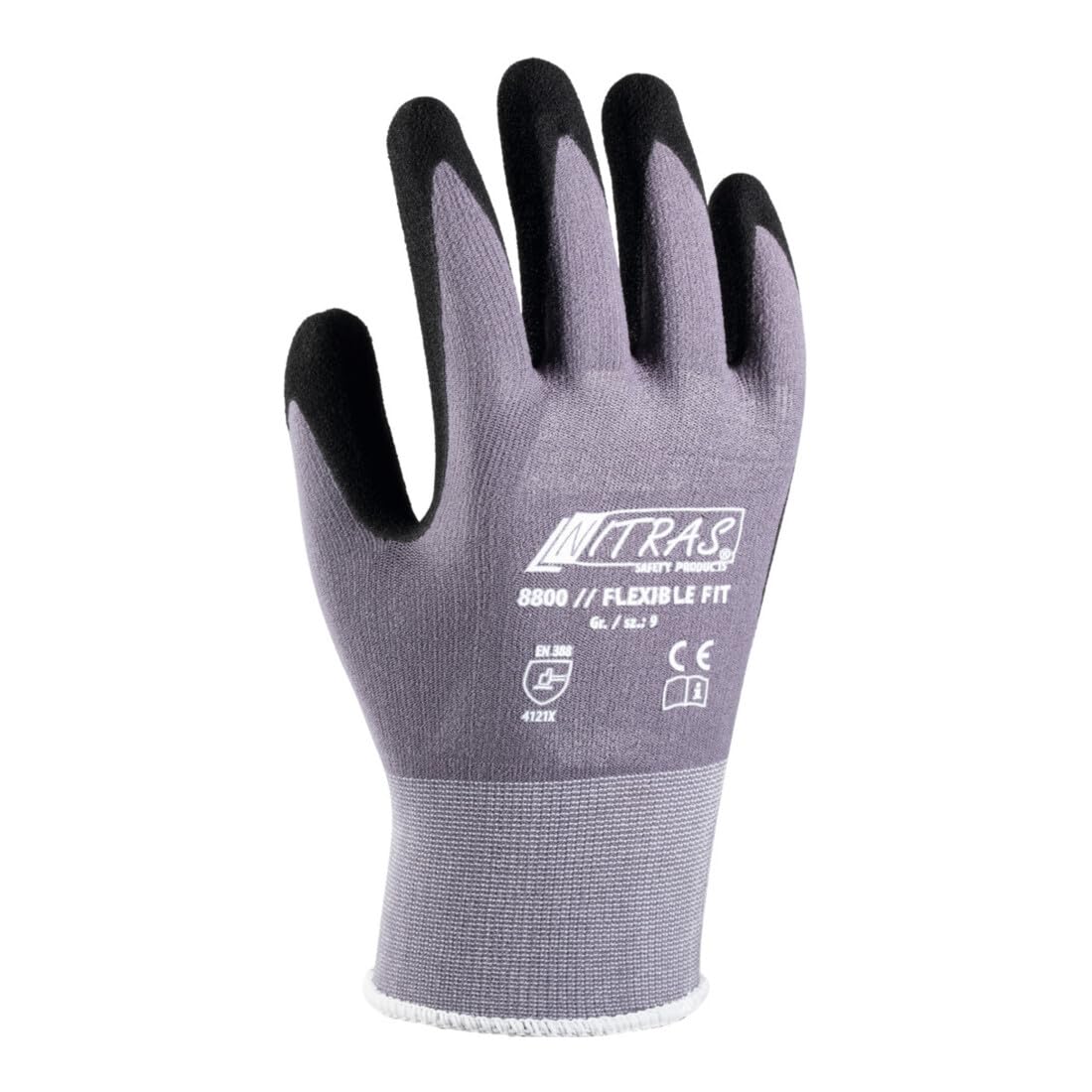 Nitras 8800 - Guantes de jardinería flexibles (12 pares, alta resistencia a la abrasión, muy buen agarre)