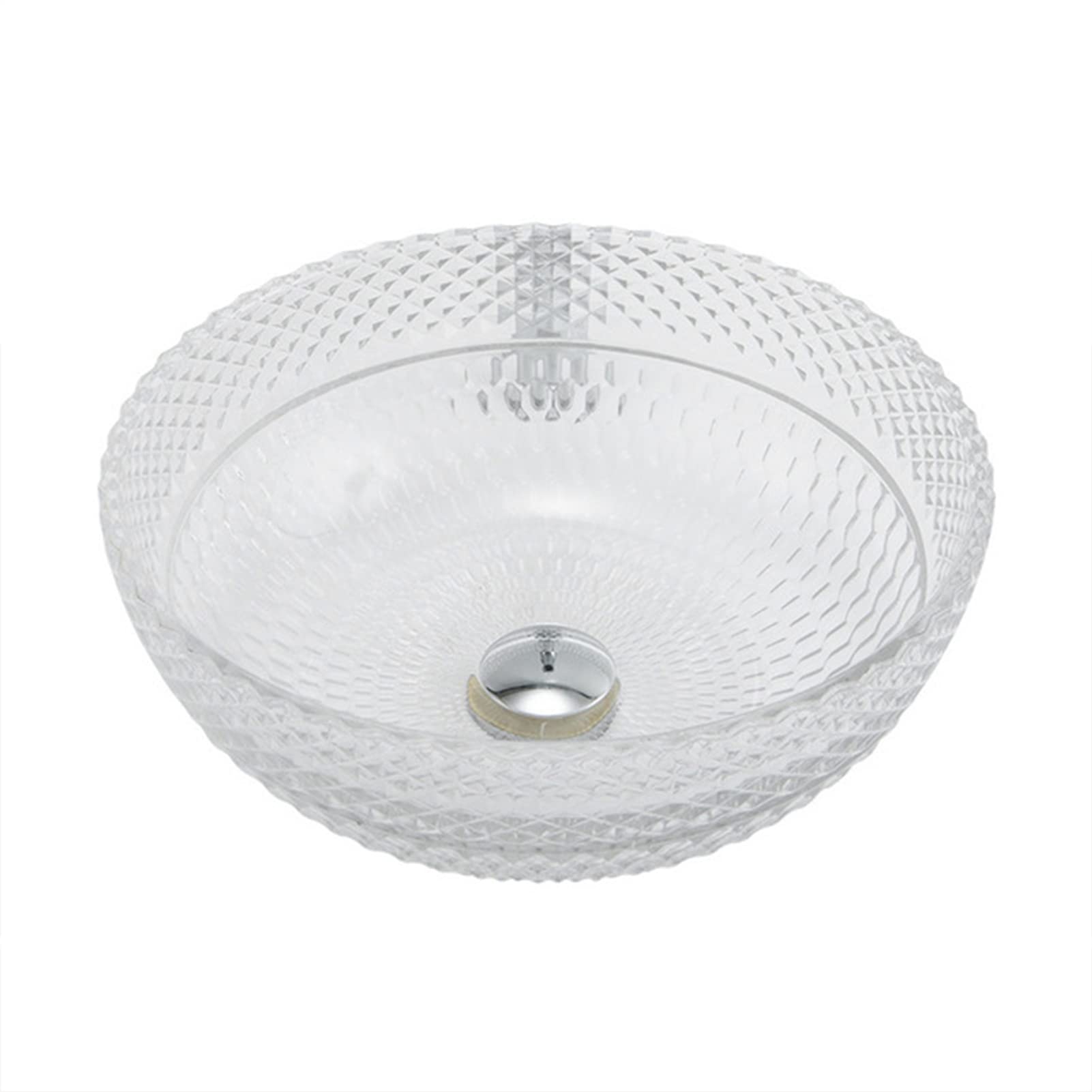 Vasque en verre pour salle de bain lavabo à poser transparent avec mitigeur et bonde