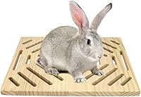 Vista 8 de Litewoo Juguetes masticables de madera para el cuidado de los dientes y garras de la tabla de arañazos de conejo, chinchilla, cobaya, conejo