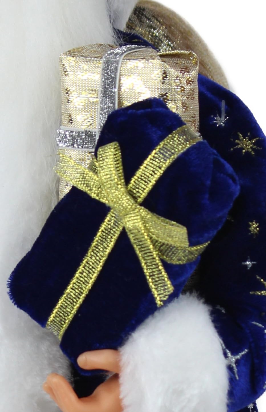 Windy Hill Collection 169480 Weihnachtsmann-Figur, stehend, Blau und Gold, 40,6 cm