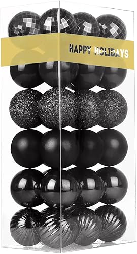 Miniatura 93 de Juego de 10 esferas de Navidad plateadas y rojas de 2.5 pulgadas, adornos para decoración de árbol de Navidad, inastillables, para cumpleaños
