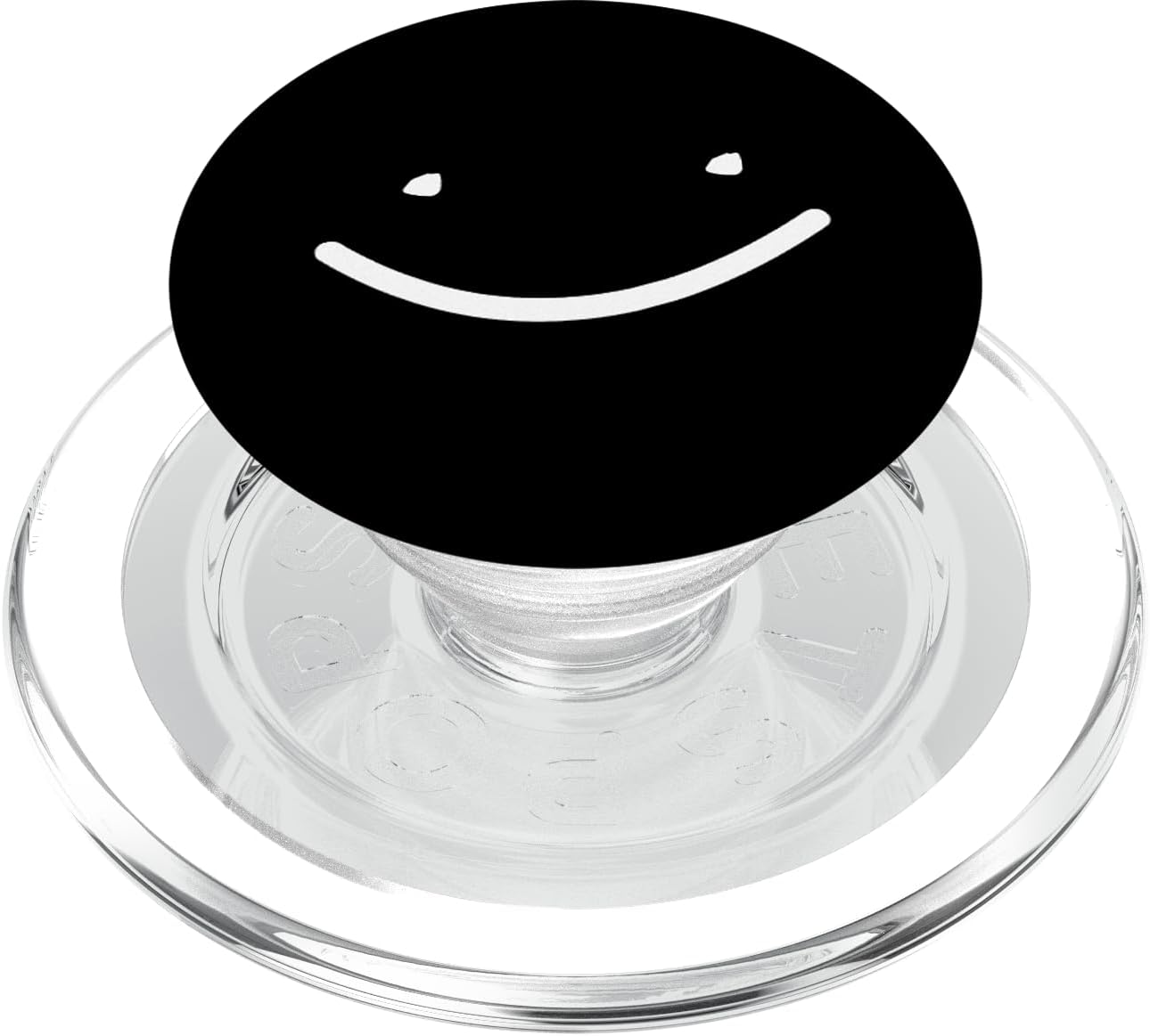 Funny Cute Black Smile Men Women Girls Kids Boys Merch PopSockets MagSafe PopGrip for iPhone