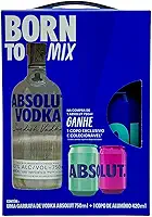 Kit Vodka Absolut Tradicional 750ml + Copo Absolut 420ml