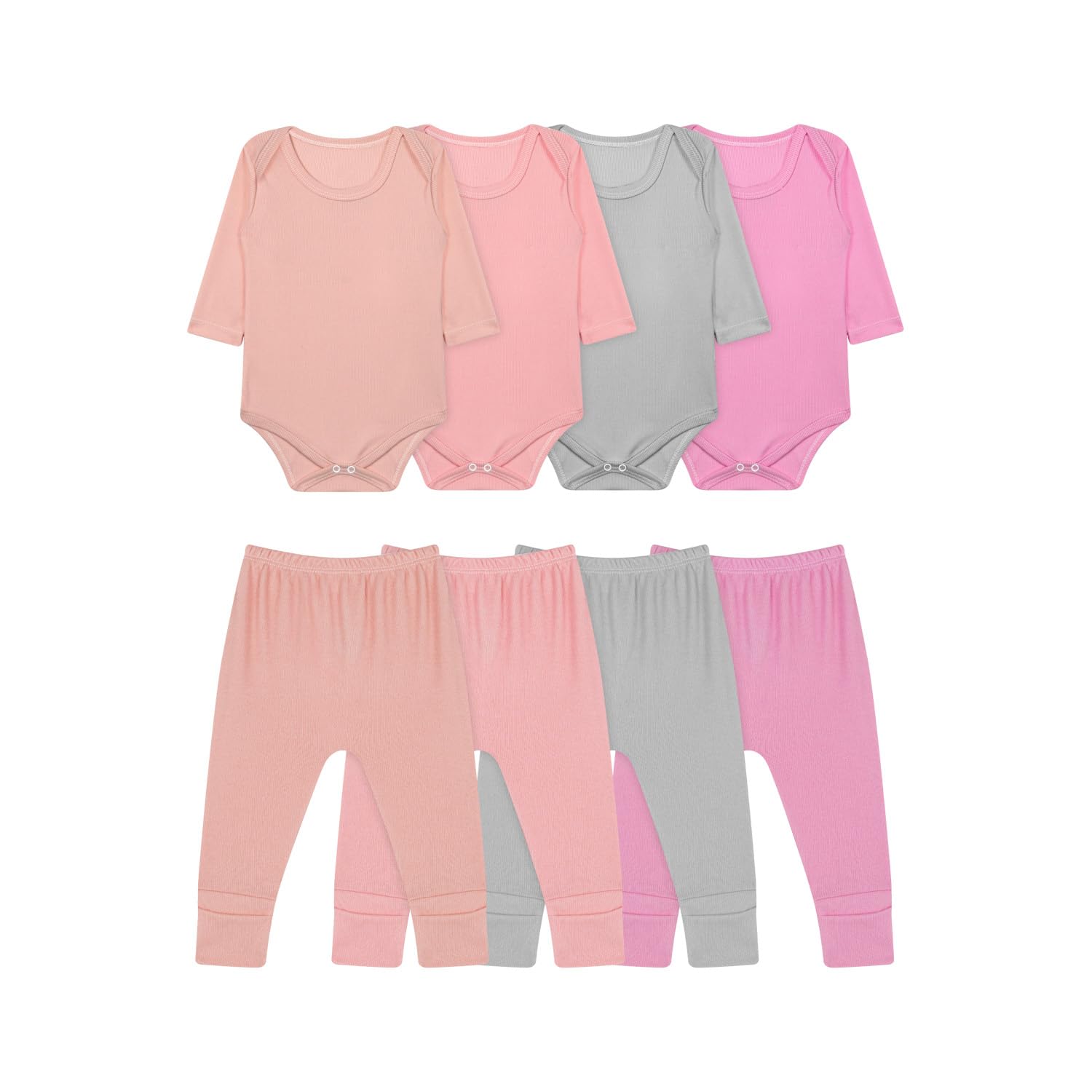 Kit 10 Peças Body Bebê Manga Longa e Calça Canelado Menina em promoção! Veja a oferta e mais achadinhos de Bebês Hoje é o melhor dia para comprar Kit 10 Peças Body Bebê Manga Longa e Calça Canelado Menina com aquele preço maroto! Promoção! Aproveite a oferta!