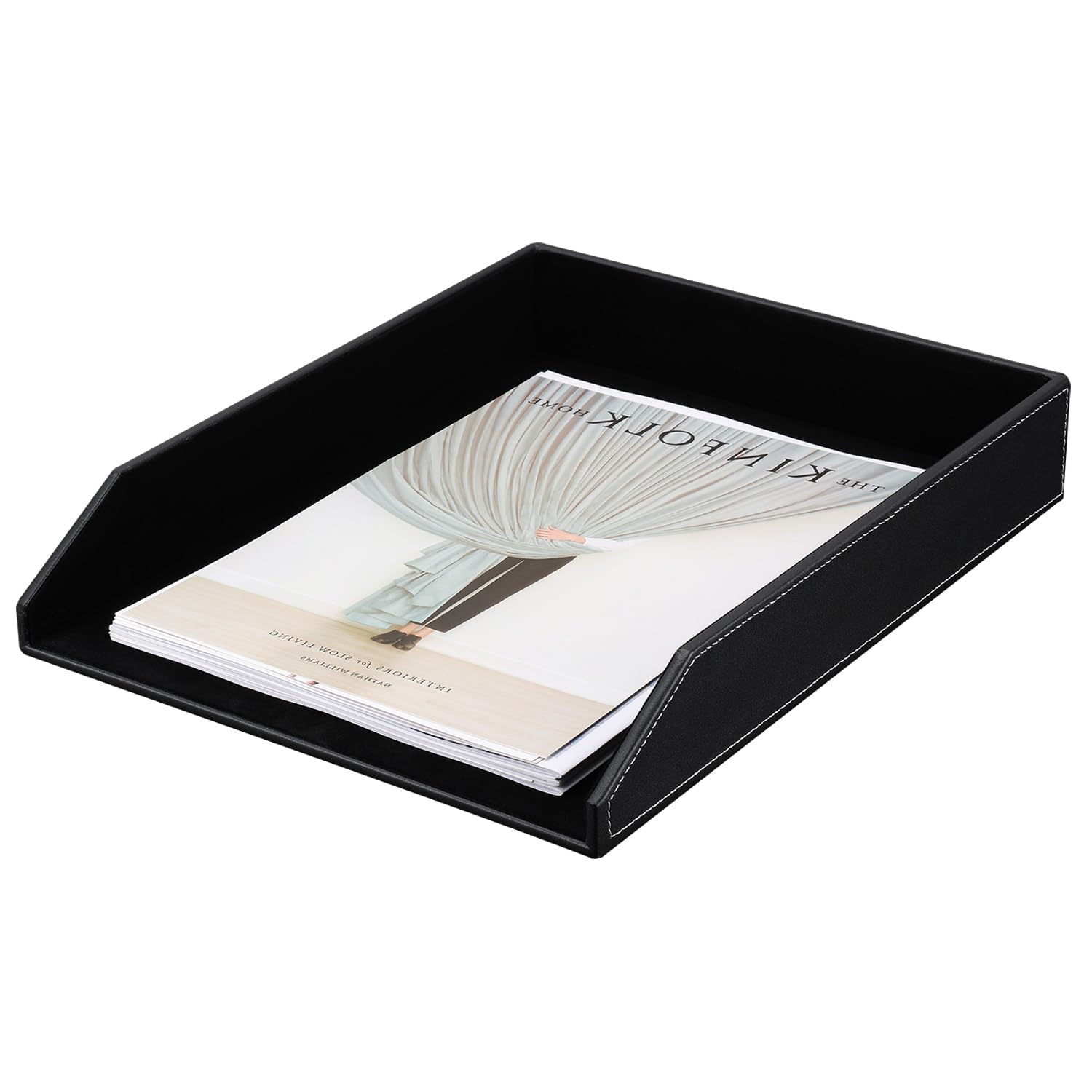 KINGFOM TM bandeja correo A4 pie (Negro, 1 Schubladen)
