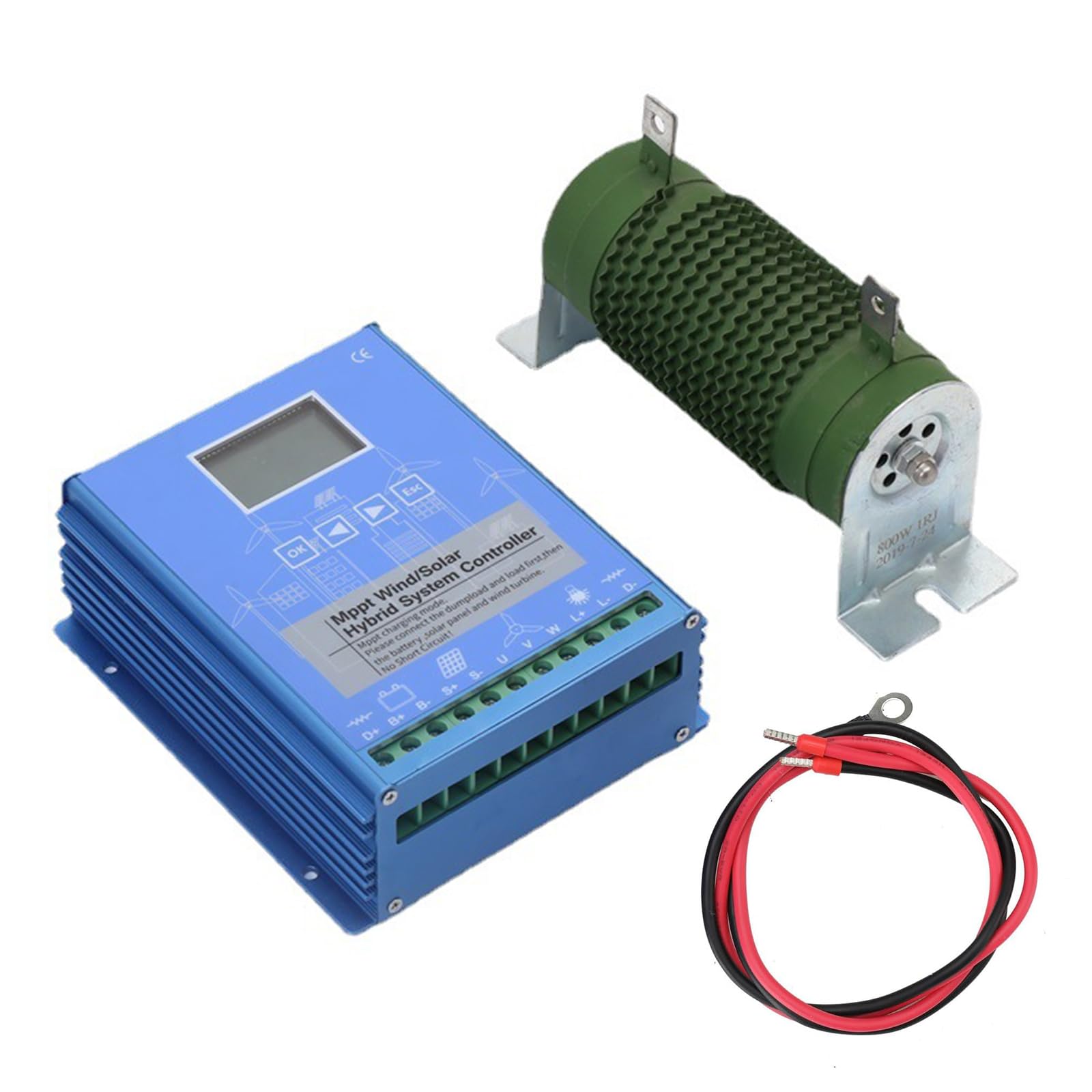 Hybrydowy Regulator Ładowania Wiatrowo-Słonecznego z Funkcją Zrzutu Obciążenia, Automatycznym Akumulatorem 48 V, Kontrolerem Poza Siecią, Boost Mppt 600 W, Turbiną Wiatrową 48V-Wind500W+Light500W