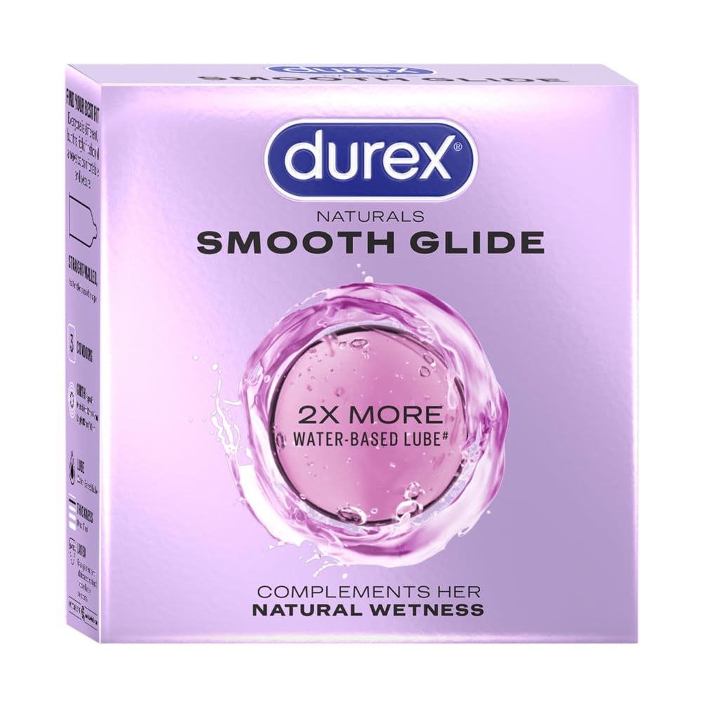 Durex Naturals Smooth Glide Condoms for Men - 3 Count | with 2X Water-Based Lubricant | Ultra Thin-image-21