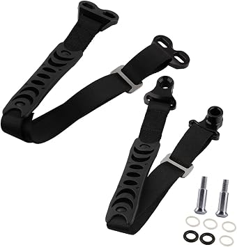LeosHi Motorcycle Universal Seat Rescue Belt Cushion Rear Lift Strap Pull Sling Dirt Pit Bike MX EnduroBlack Set