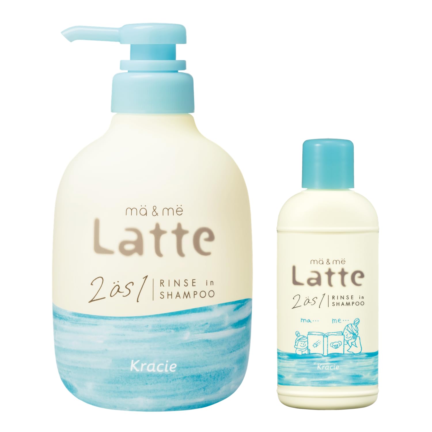 マー&ミー 親子で使える リンスイン シャンプー ポンプ 490ml + ミニボ…