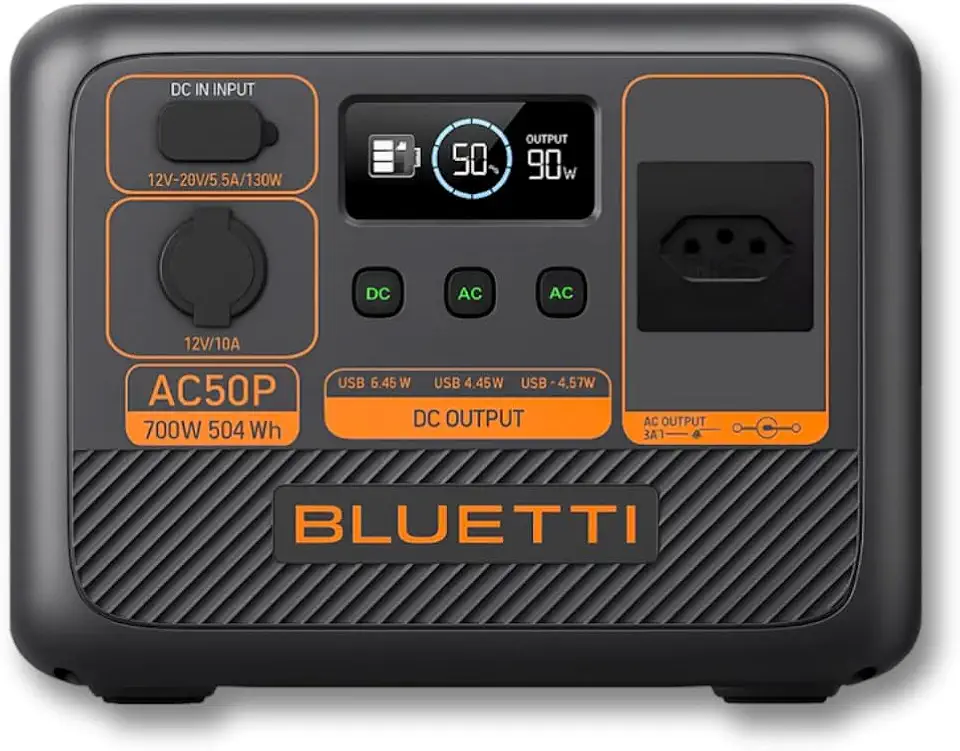 Estação De Energia Ac50p Bluetti Portátil 504wh 700w Potente (220V)